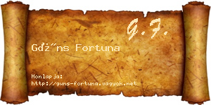 Güns Fortuna névjegykártya
